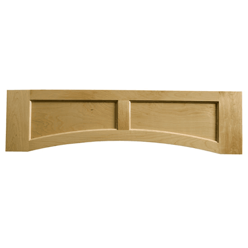 Hickory finish flat panel valance by Omega National