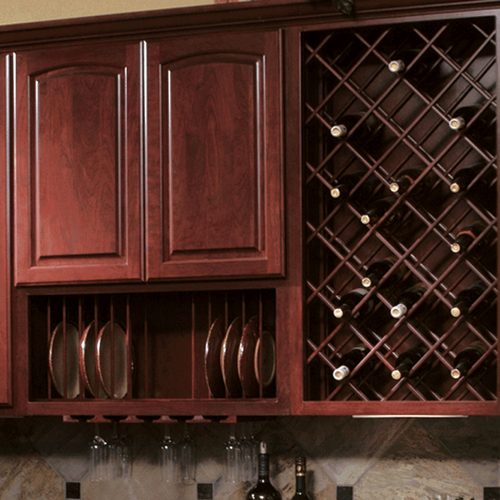 30" x 24" Standard Wine Lattice Panel with Inverted Edges, Hickory, Set of Two - Alt Image 1