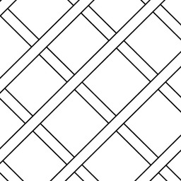 30" x 24" Standard Wine Lattice Panel with Inverted Edges, Cherry, Set of Two - Alt Image 2