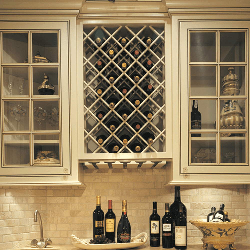 24" x 43" Wine Rack Lattice Panel with Premium Edge, Alder - Alt Image 1