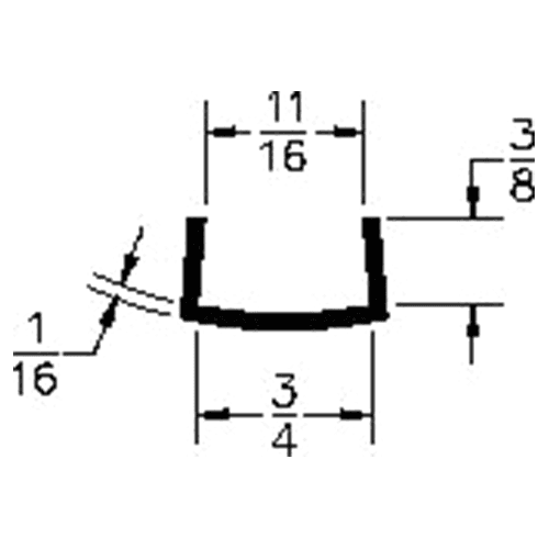 Impact-resistant Patwin Track and U-Channels moldings