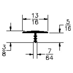 Flexible T-Molding Roll for Patwin Plastics Econoflex - Dark Gray