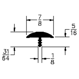 Flexelene T-Molding in Natural Color for Panel Edges and More