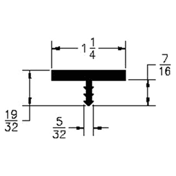 Low Profile PVC Bumper in Black - 5/32" Thick 13/16" x 250' Roll - Patwin Plastics