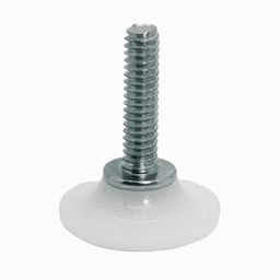 1-1/8" Light Duty Windsor Adjustable Glide with 1/4" - 20 Thread Size, Visible Plastic Base