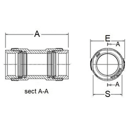 2" Sliding Straight Coupling Alt 1 - Image