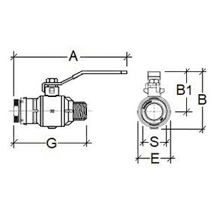 1-1/2" x 1-1/4" MNPT Ball Valve Alt 1 - Image