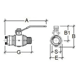 1-1/2" x 1-1/4" MNPT Ball Valve Alt 1 - Image