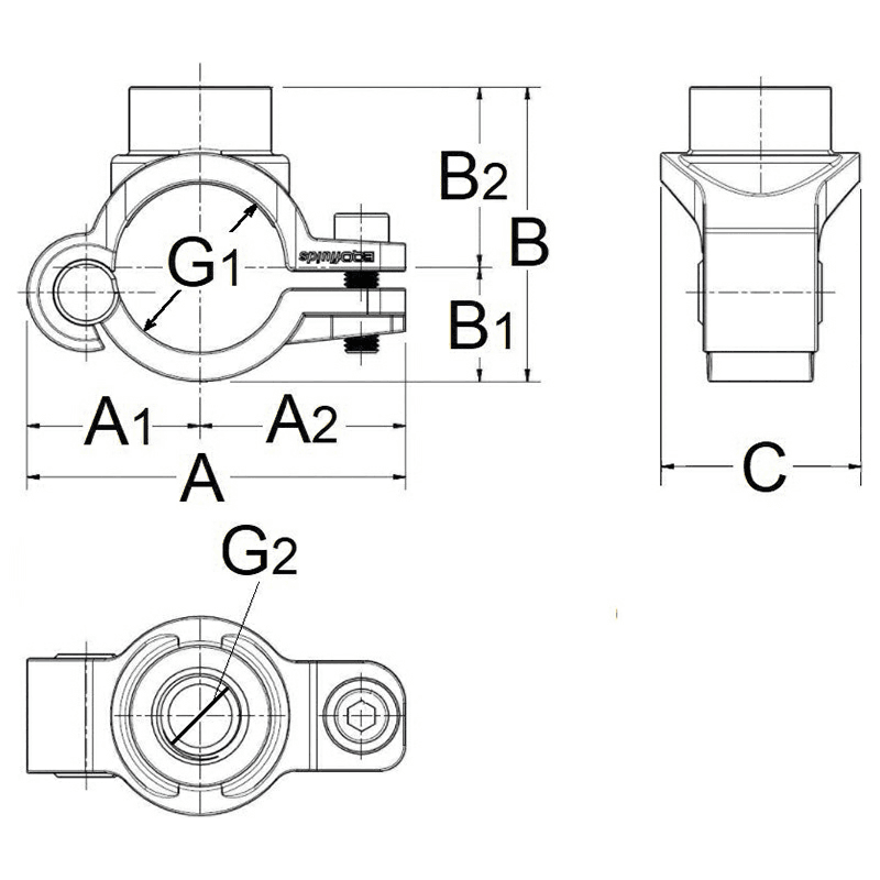 2" x 3/4" FNPT Saddle Branch Alt 1 - Image