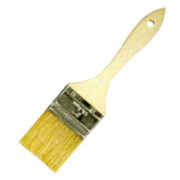 3" Paint Brush with Plain Sanded Wood Handle - Comfortable Grip and Solvent Resistant