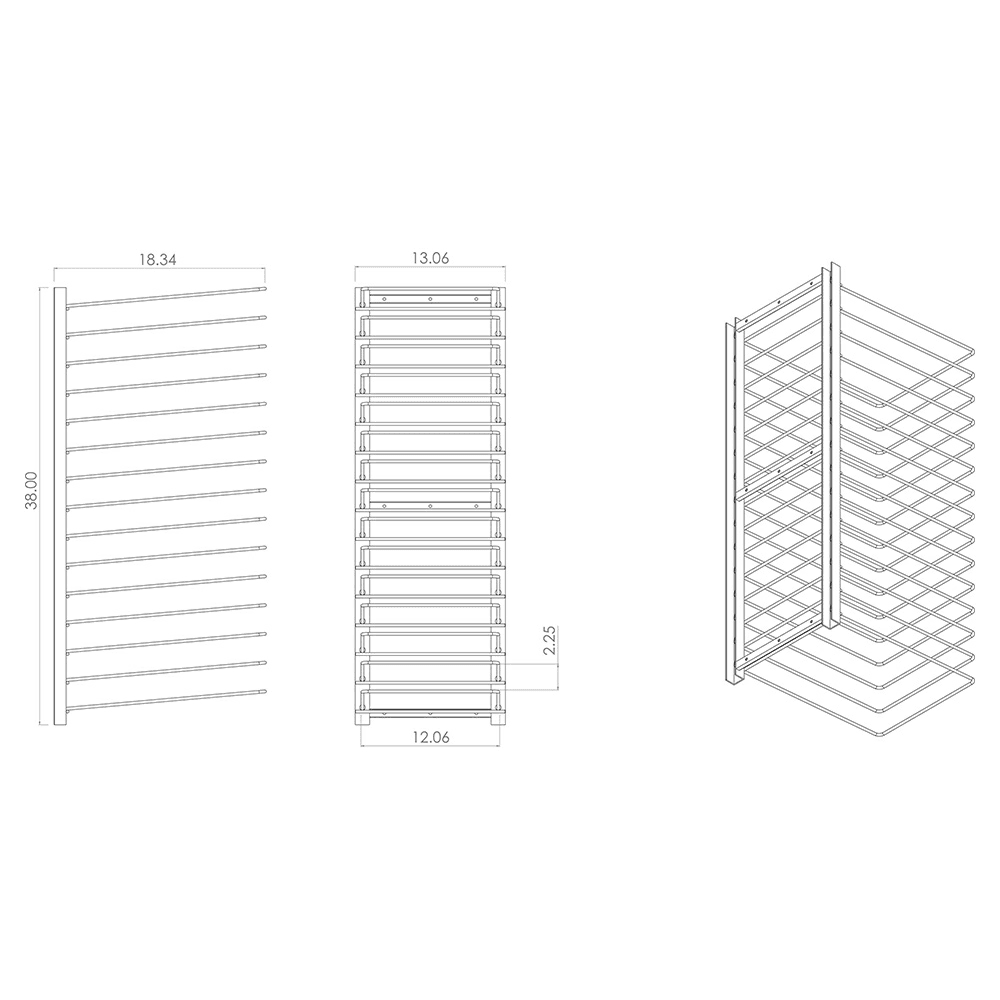 ProDryingRack 15-Shelve Wall Mount Door Drying Rack Alt 4 - Image