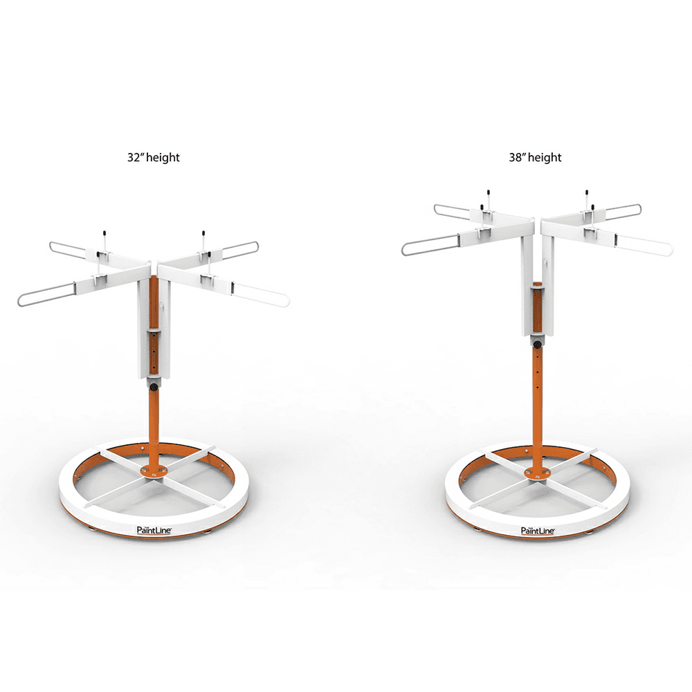 SprayTwirly Heavy Duty Rotating Spray Table, Orange/White Alt 1 - Image