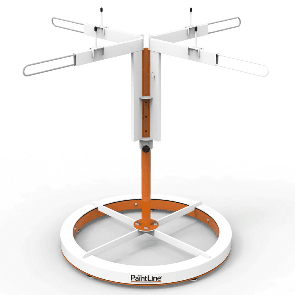 SprayTwirly Heavy Duty Rotating Spray Table, Orange/White Alt 2 - Image