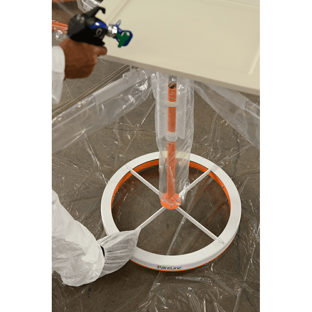 SprayTwirly Heavy Duty Rotating Spray Table, Orange/White Alt 3 - Image