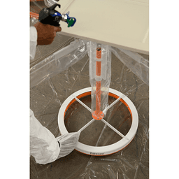 SprayTwirly Heavy Duty Rotating Spray Table, Orange/White Alt 3 - Image