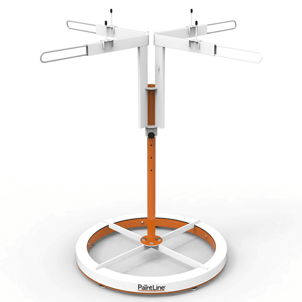 SprayTwirly Heavy Duty Rotating Spray Table, Orange/White Main - Image