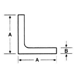 Clear anodized aluminum corner L angle, 1/16" thick 3/4" x 12'''' roll, for Paramount Extrusions