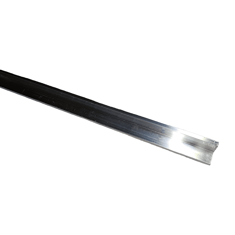 96" Hanging File Rail, No Holes, L-Shaped, 1/2" x 1/2", Aluminum - Main Image