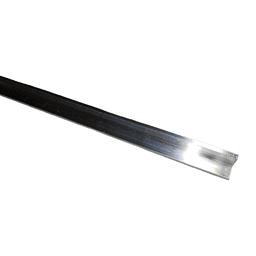96" Hanging File Rail, No Holes, L-Shaped, 1/2" x 1/2", Aluminum - Main Image