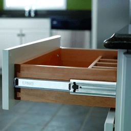 Side-Mount Drawer Slide with Soft-Closing Feature for Convenience