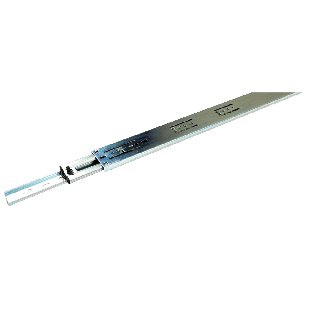 Pro Pack Drawer Slide with 100lb Capacity, Full Extension, Side-Mount, Bright Zinc - Image 2