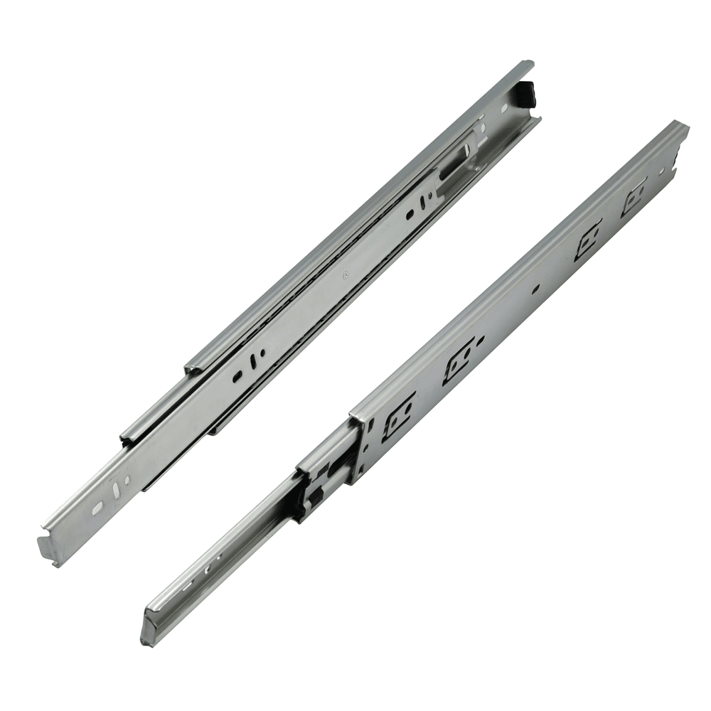 PRO 3.0 Drawer Slide with 100lb Capacity, Full Extension, Side-Mount, Bright Zinc, 10" Main - Image