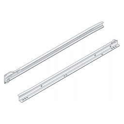 PRO50 Drawer Slide - 20" Length - Smooth Sliding - Cream White Finish - 75lb Load Capacity