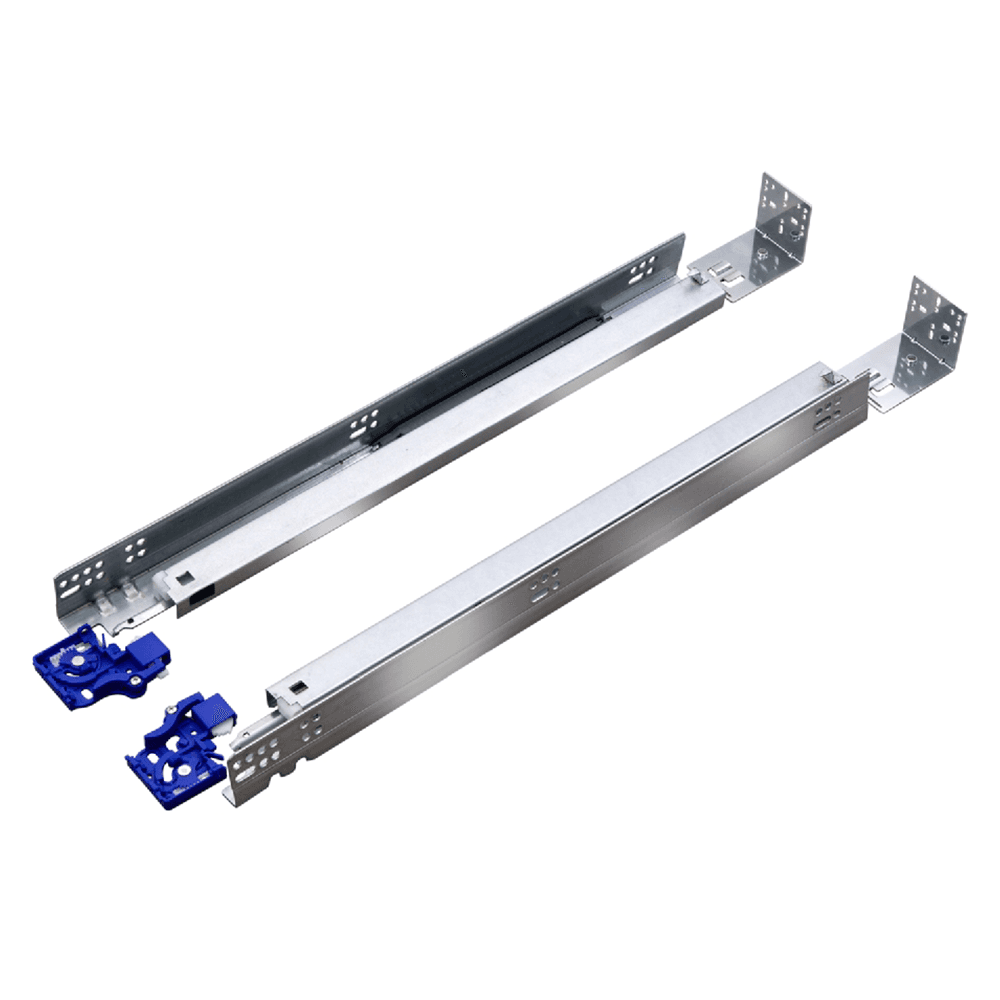 12" PRO500 undermount drawer slide for 5/8" material, full extension soft-closing with locking devices and rear brackets