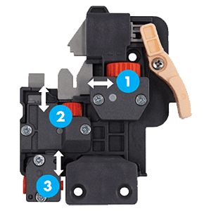 WA?rth PRO600 6-Way Adjustable 3D Locking Device Set, No-Flange - Up & Down and Depth