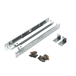 18 inch undermount drawer slide with 100lb capacity and soft-closing feature