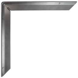 12" Aluminum Counter & Support Bracket, Powder Coat Chrome Finish-Main Image