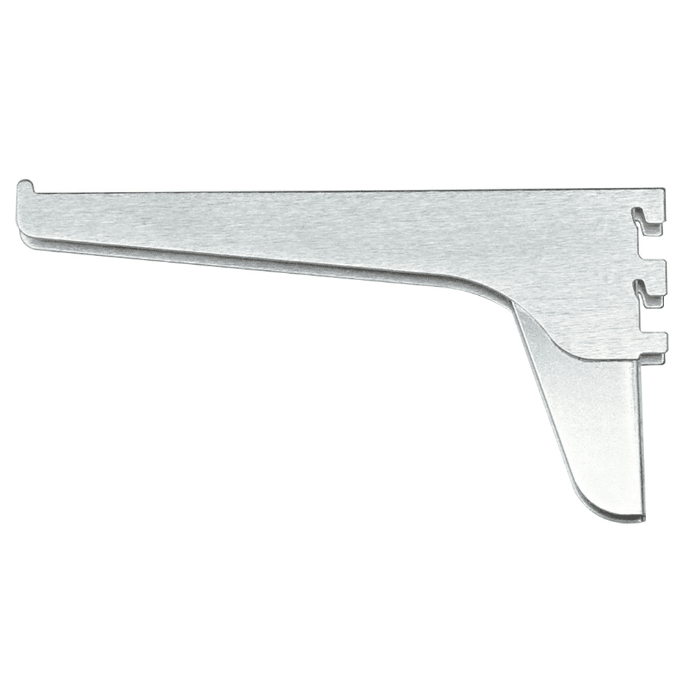 16.7" Pro Value Heavy-Duty Double Slot Shelf Bracket - Brushed Zinc Finish