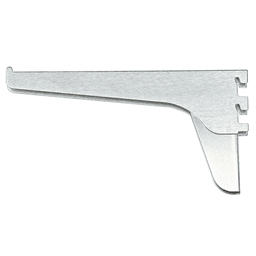 16.7" Pro Value Heavy-Duty Double Slot Shelf Bracket - Brushed Zinc Finish