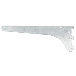 22" Pro Value Heavy-Duty Single Slot Shelf Bracket with Lock Lever, Brushed Zinc Finish 20/Box