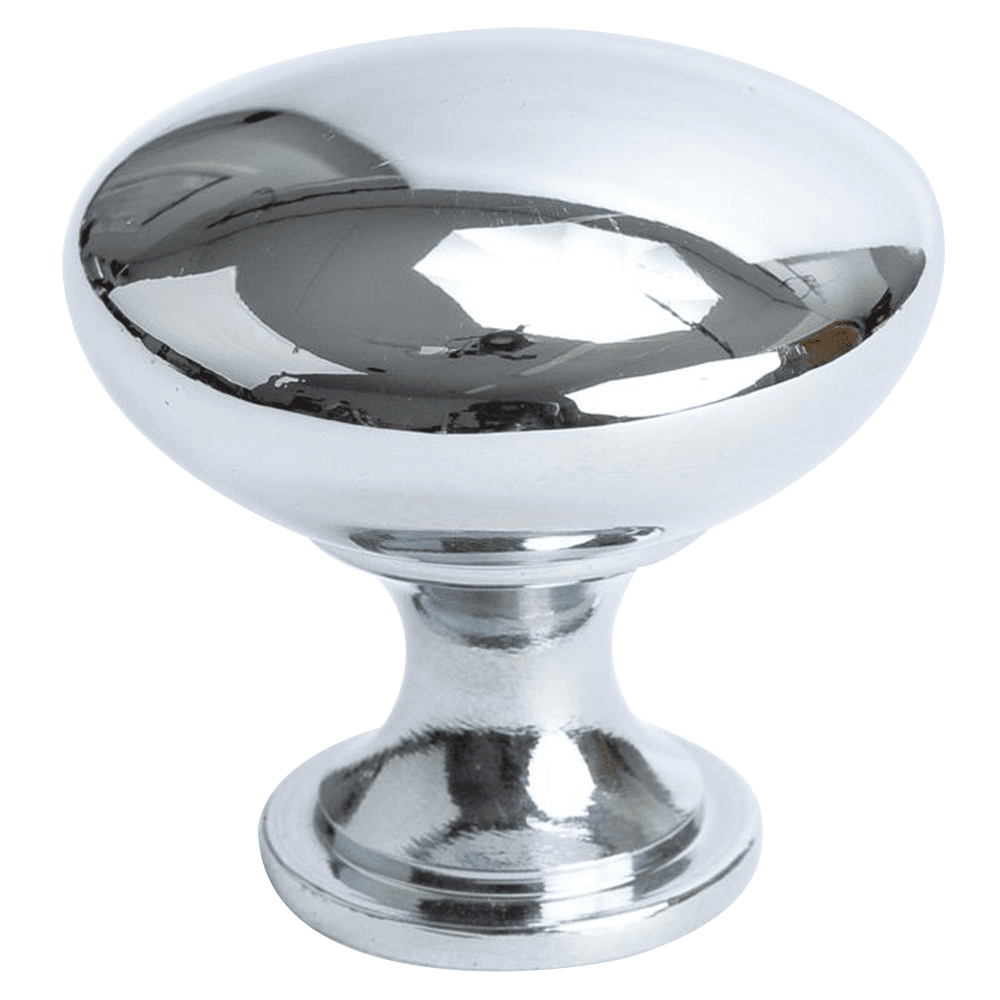 Polished Chrome Classic Knob - Elegantly finished for any cabinet decor