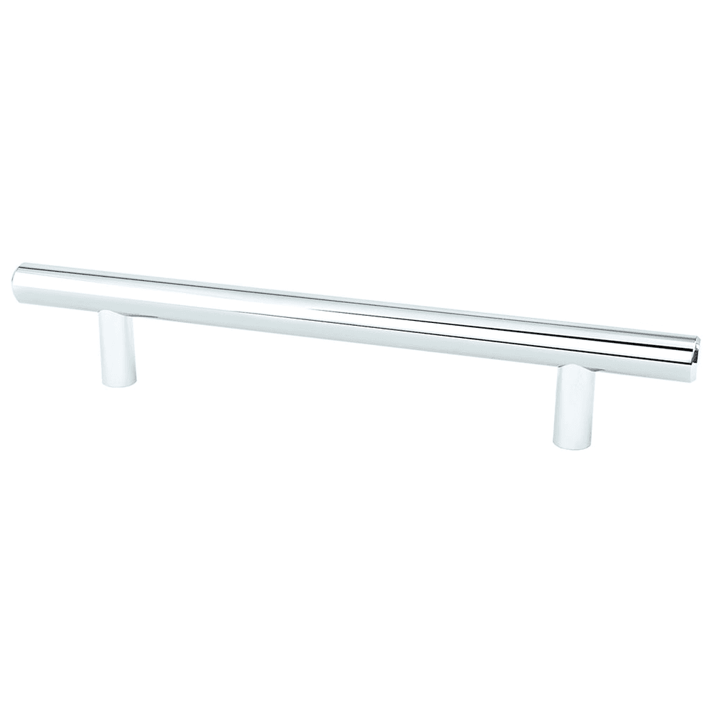 Pro 5-3/64" Commercial T-Bar Pull, Polished Chrome - Front View