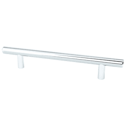 Pro 5-3/64" Commercial T-Bar Pull, Polished Chrome - Front View
