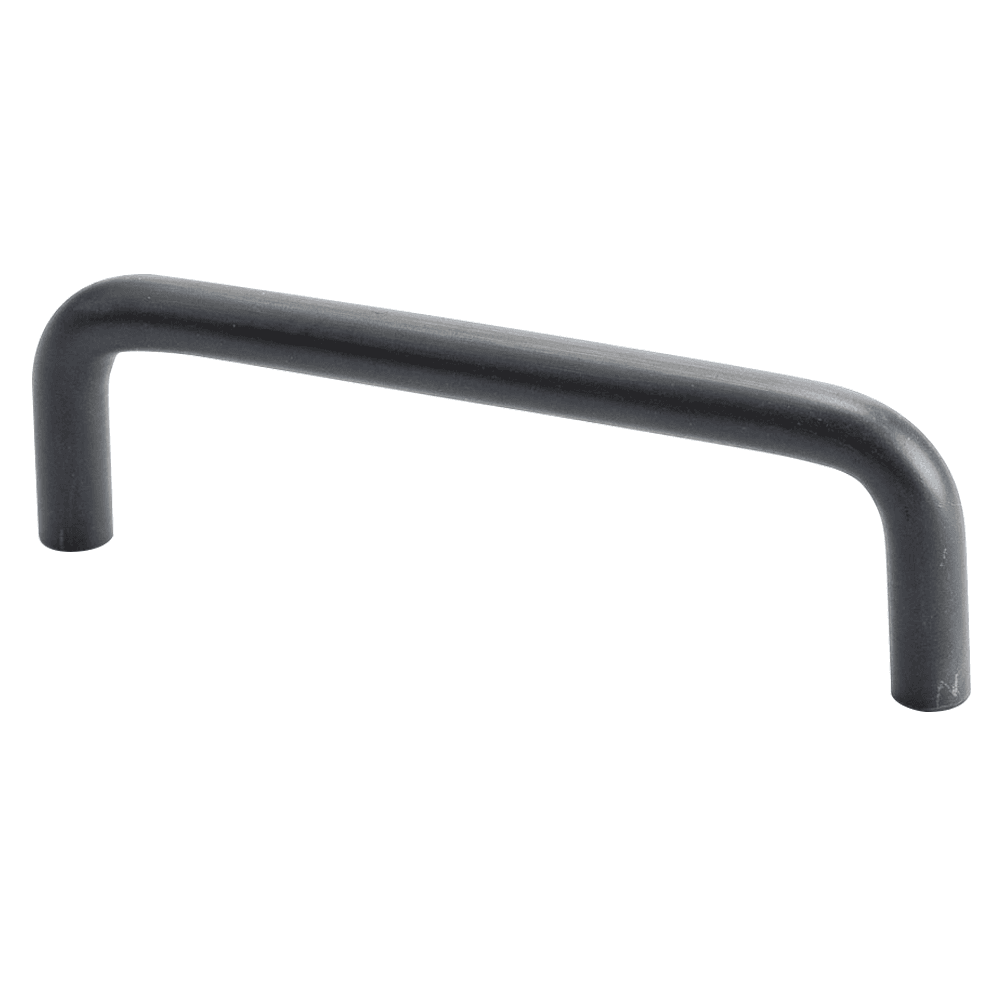 Pro 3-1/2" Commercial Wire Pull, Satin Nickel - Installed on Cabinet