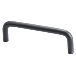 Pro 3-1/2" Commercial Wire Pull, Satin Nickel - Installed on Cabinet