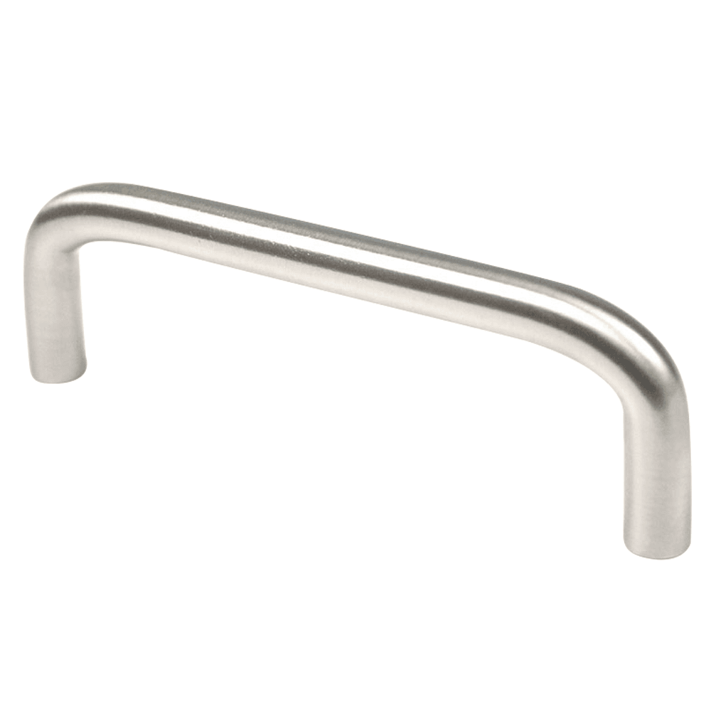 Pro 3-1/2" Commercial Wire Pull, Satin Nickel - Front View