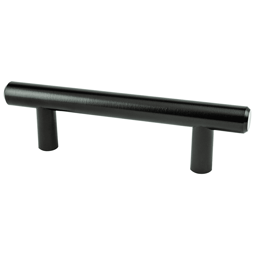 Modern T-Bar Pull for Commercial Use in Satin Black