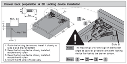 PRO Eco Standard Duty Undermount Slides for Drawer Thickness up to 5/8" with Locking Devices
