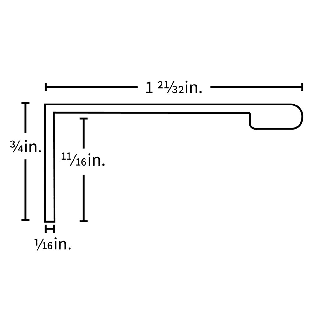 Matte black finish 2-3/16" Edge Finger Pull by Berenson Hardware