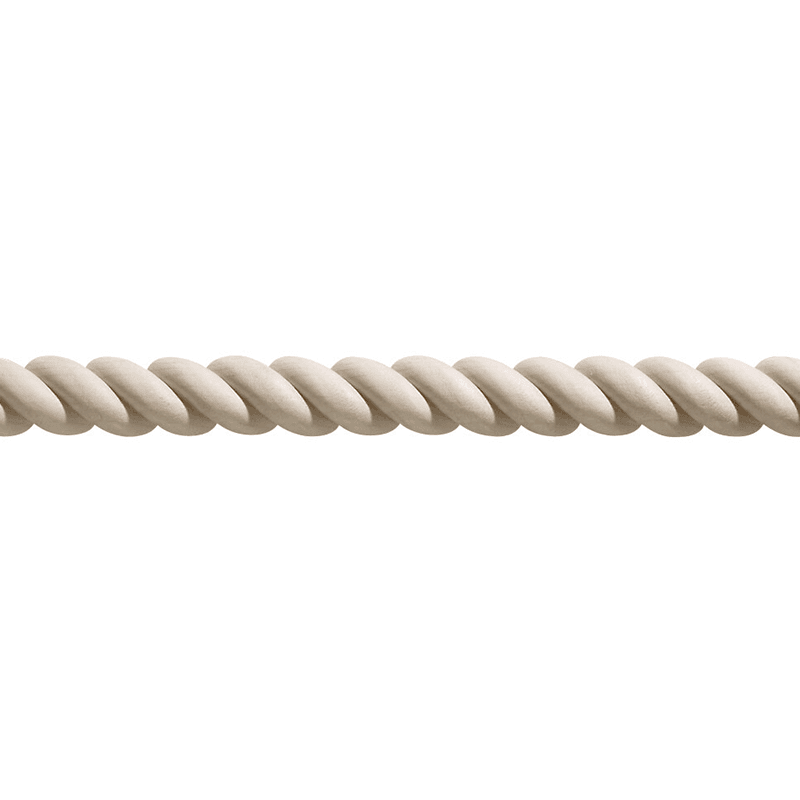 Poplar 96" x 3/4" Standard Twist Split Rope Molding - Pro Value Series