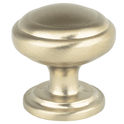 Pro Preferred 1-1/4" Round Knob, Satin Champagne Finish, 1" Base Diameter, 8-32 x 1" Screw Size