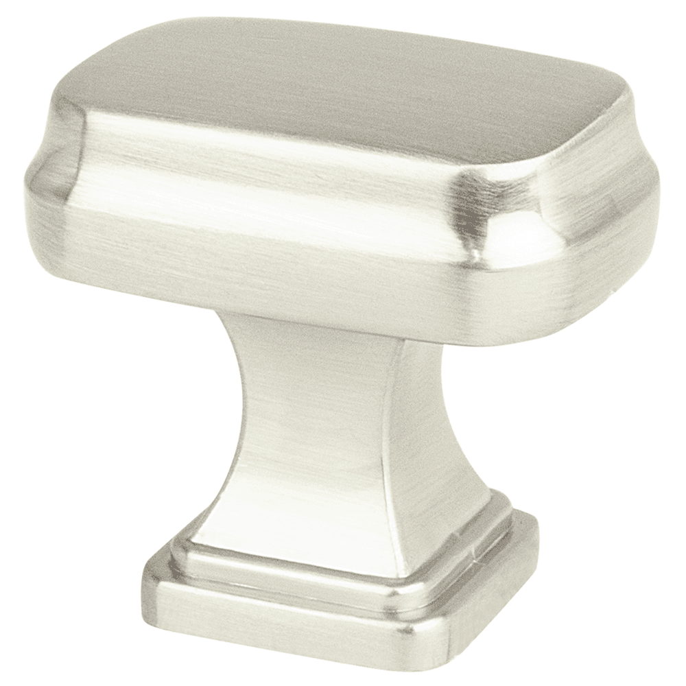 Pro 1-5/16" Preferred Rectangular Knob in Satin Nickel finish with tiered design