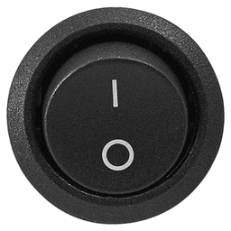 Tresco Lighting R155 60W Round On/Off Rocker Switch - Black