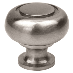 Close-up of Pro 1-1/4" Satin Nickel Round Knob