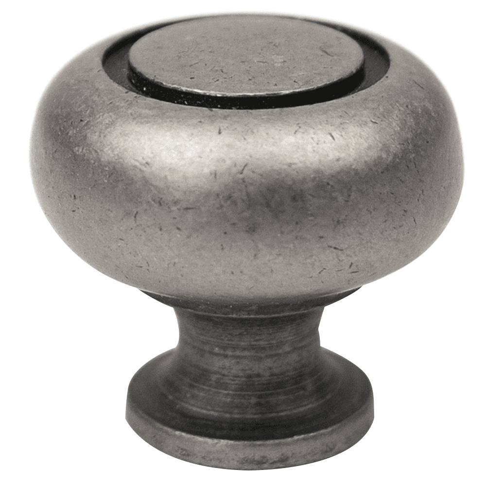 Pro 1-1/4" Round Knob in Weathered Nickel - 1-1/4" Length