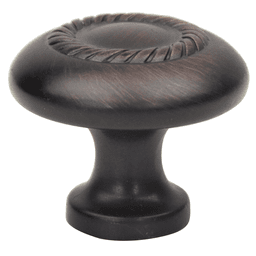 Pro 1-1/4" Rope Knob in Oil-Rubbed Bronze with 1" Projection for Elegant Home Decor